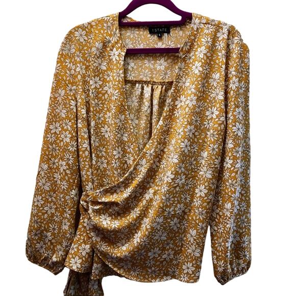 1. State Tops - 1. State Floral Heritage Bloom True Wrap Blouse size S NWT